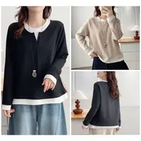 110-200斤大码女装冬装新款休闲显瘦百搭慕斯绒保暖假两件T恤打底