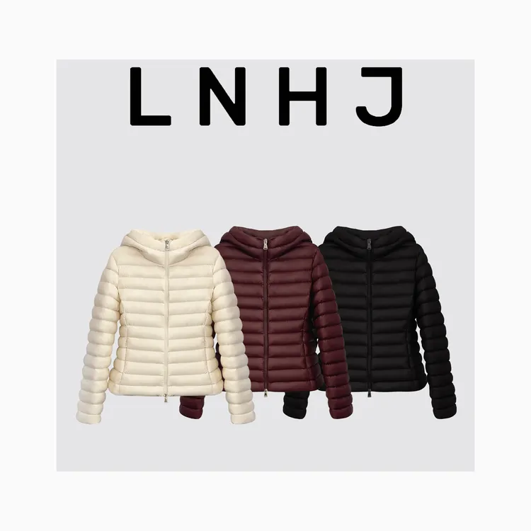 LNHJ【温暖加倍】百搭连帽双拉链排骨羽绒服