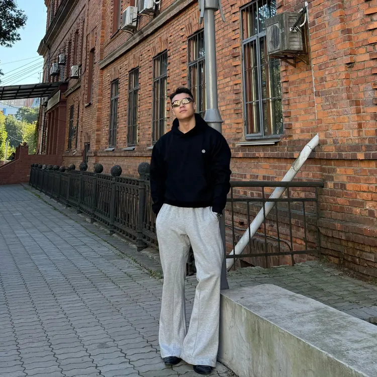 【ktspro弯刀微喇卫裤】显高针织裤解构拼接通勤提档显瘦垂感秋冬