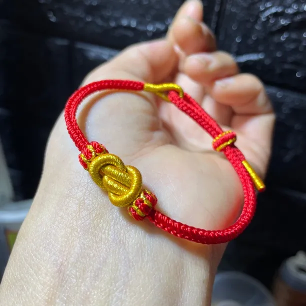 本命年红绳编织元宝结招财进宝手绳 新年礼物可穿配饰情侣款