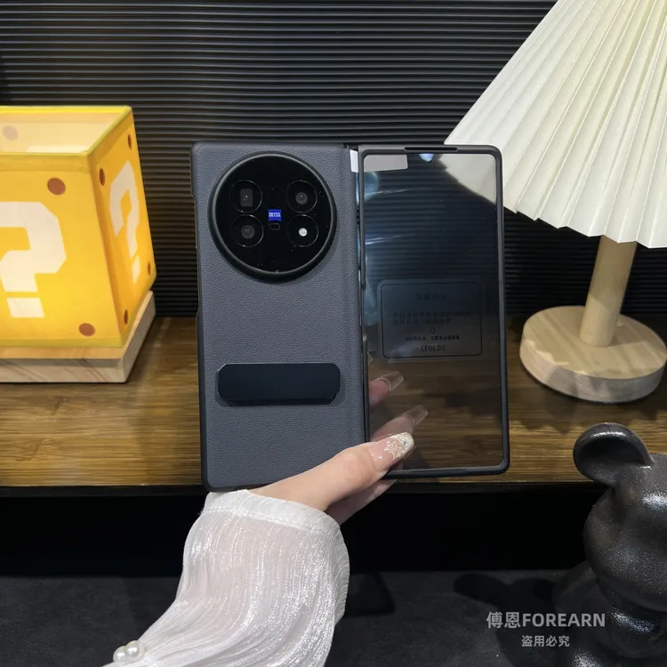 适用于vivoXFold5手机壳折叠屏vivo xfold5真皮新款保护套支架款