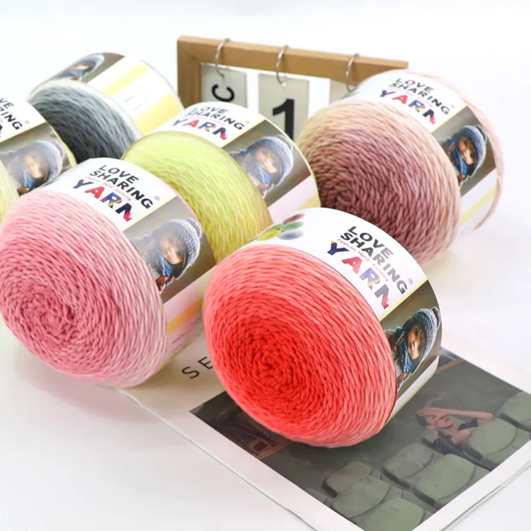 轻岚平替手工DIY毯子材料包渐变毛线编织斗篷围巾毛衣披肩钩织