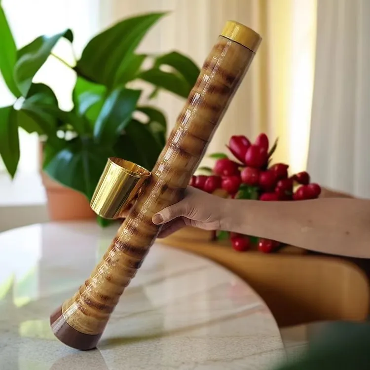 粤西湛江茂名玉石嘴玉口短款烟筒竹筒大碌竹水鸡竹过滤竹子烟具