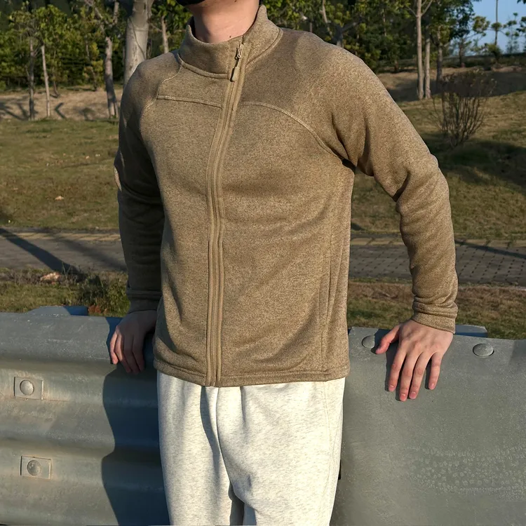 2025男士蓄热开衫拉链加绒保暖秋冬立领户外运动休闲加绒加厚长袖