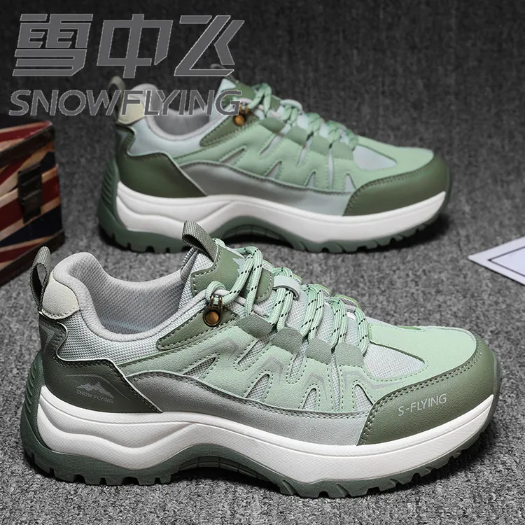 SNOW FLYING/雪中飞男士休闲百搭春夏季透气潮流潮鞋网面户外跑步