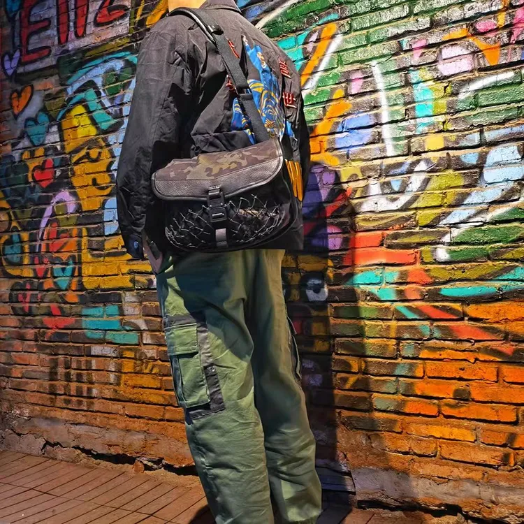 狩猎包古典复古贝都因手工头层牛皮赤耳单宁进口MC迷彩大力马