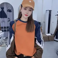 炫彩阁7019【拼色秋款抽绳设计时尚卫衣】