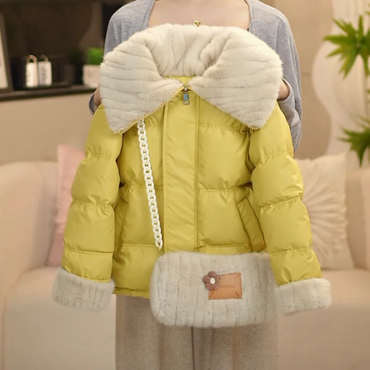 巴拉童年女童棉服冬装2025新款儿童洋气加厚服冬季女孩棉袄