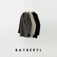 BAYBERYL老贝经典AC*羊绒双排扣宽松百搭秋毛呢大衣MF5H2606-9/27