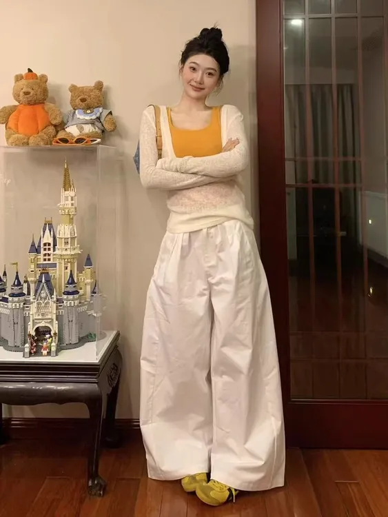 2025夏季新款休闲吊带打底背心长袖防晒罩衫空调衫休闲裤套装女