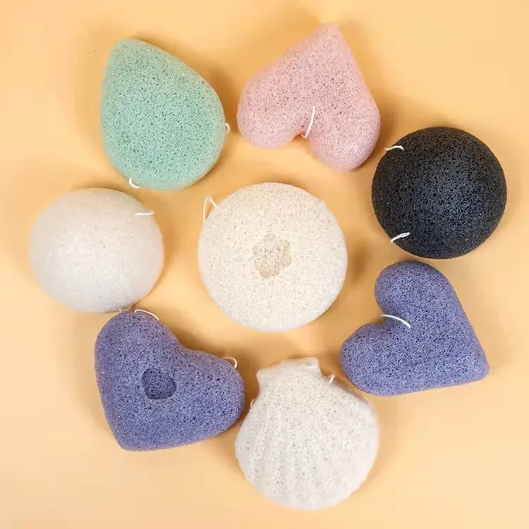 【活动】天然魔芋洗脸扑蒟蒻洁面球去角质洗面海绵带挂绳（颜色随机）