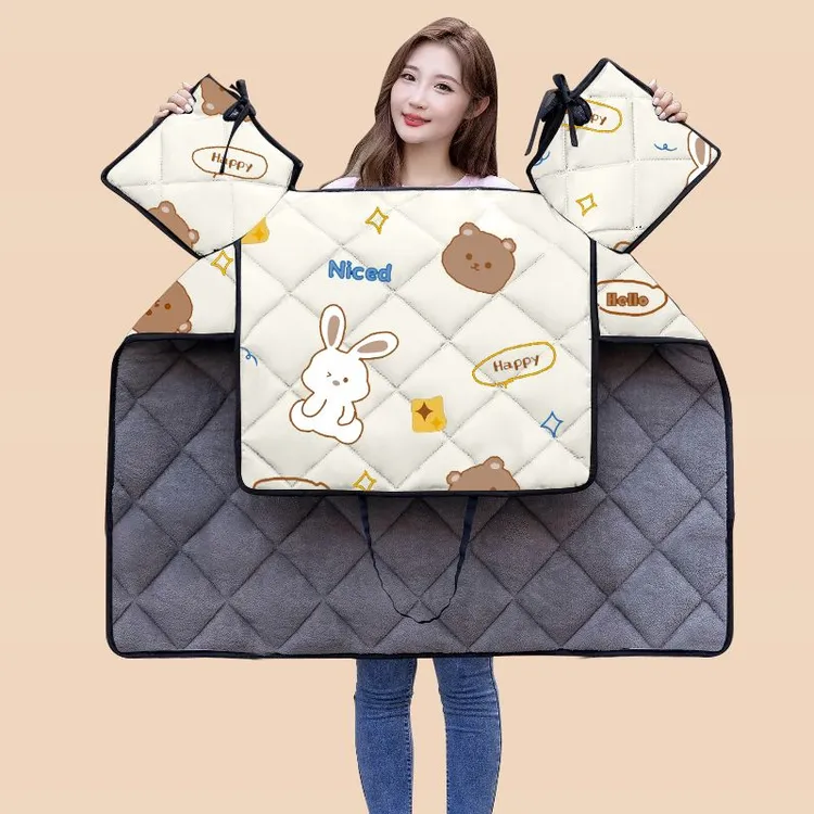 电动车挡风被冬季加大加厚保暖加绒防水电瓶摩托车春秋防寒挡风罩