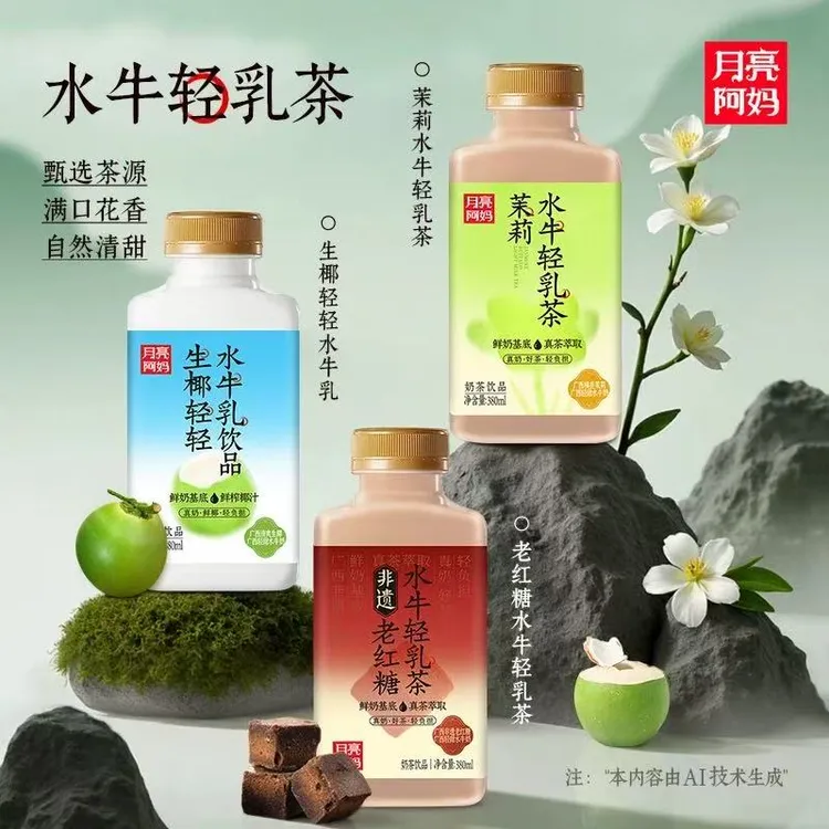 【交个朋友专属】月亮阿妈广西水牛乳轻乳茶奶茶三口味220mlx10瓶