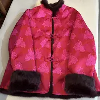 水如画【姹紫嫣红】重磅高定真兔毛双面穿~新中式国风提花厚款外套