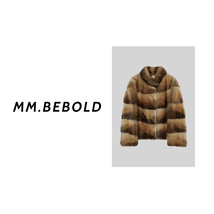 【妙姐精选】栀枫 时尚百搭渐变撞色立领短款外套GM063