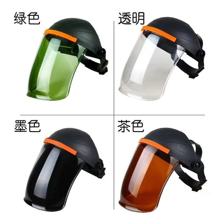 电焊防护面罩焊工专用烧焊防飞溅面具二保焊工男防烤脸头戴式焊帽