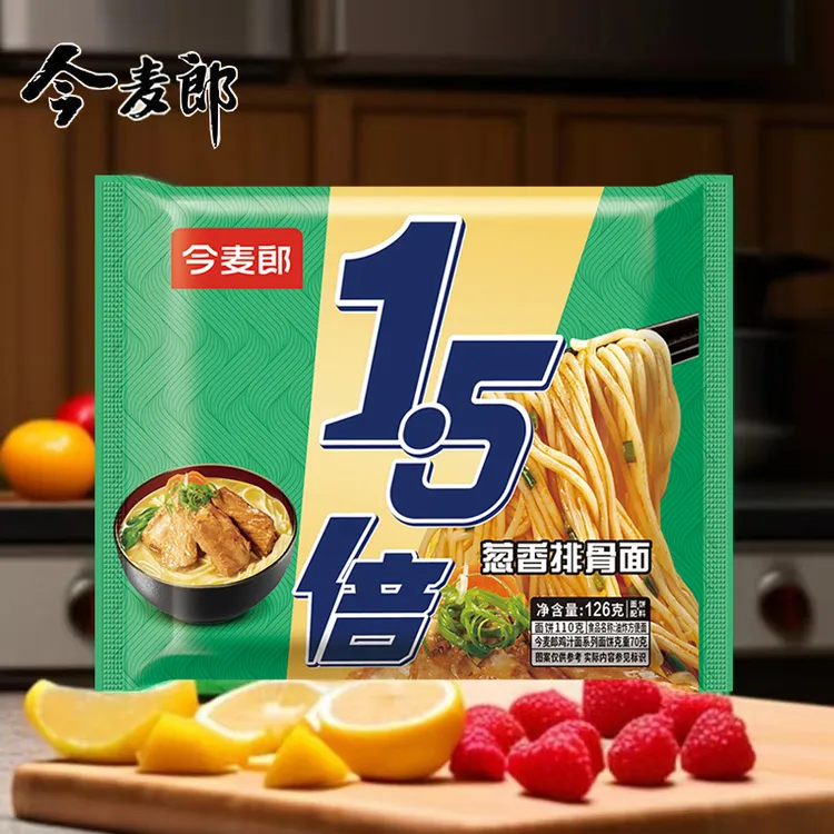 今麦郎大今野1.5倍袋装大分量方便泡面葱香排骨面宿舍懒人速食品