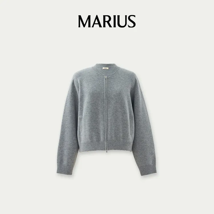 MARIUS-M-'宣言夹克'经典字母针织短夹克