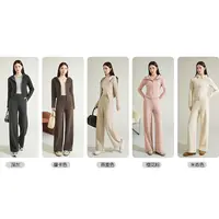 【mimius】U 莱赛尔绵羊毛桑蚕丝连帽休闲套装(上衣+长裤）