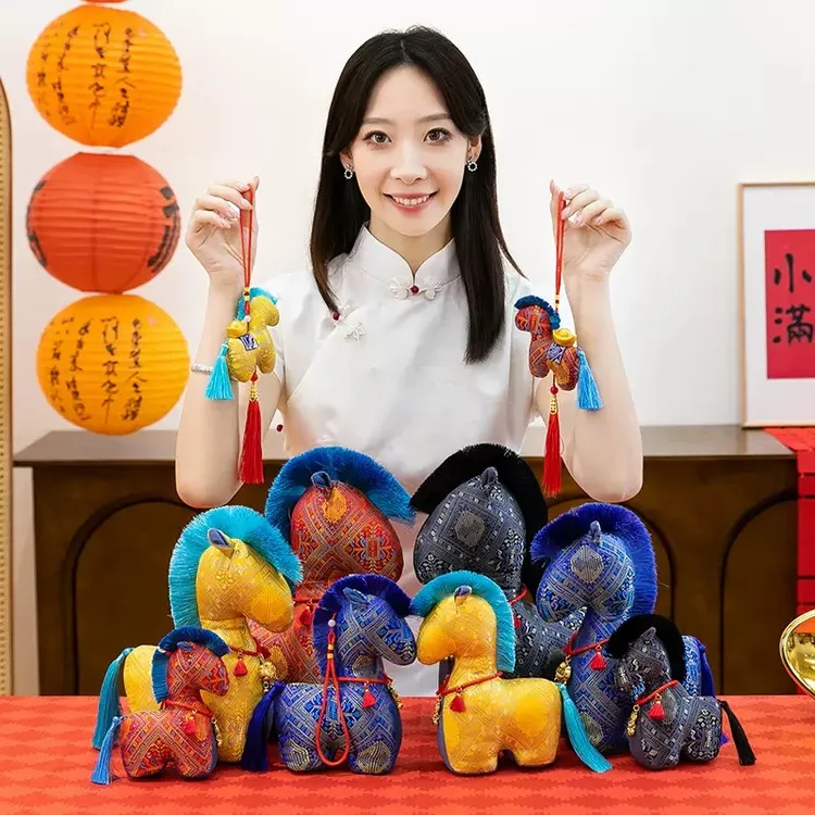 【大号】马年吉祥物公仔生肖马毛绒玩具富贵布艺马挂件新年居家摆件
