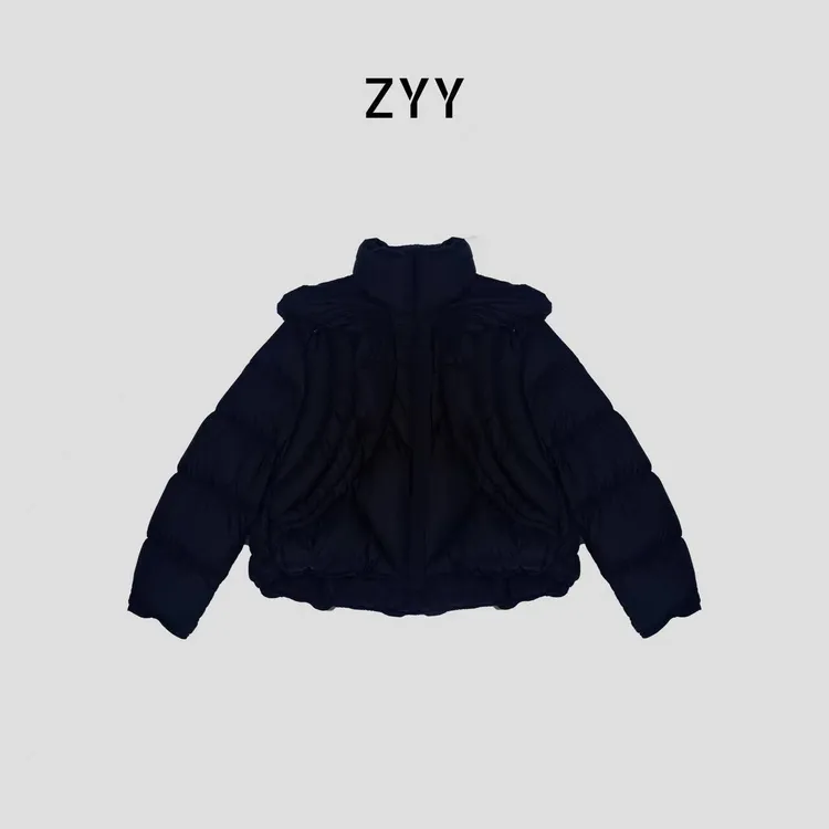ZYY【塞纳薄雾】2025S/S新款连帽加厚保暖羽绒服X25DYRF05328