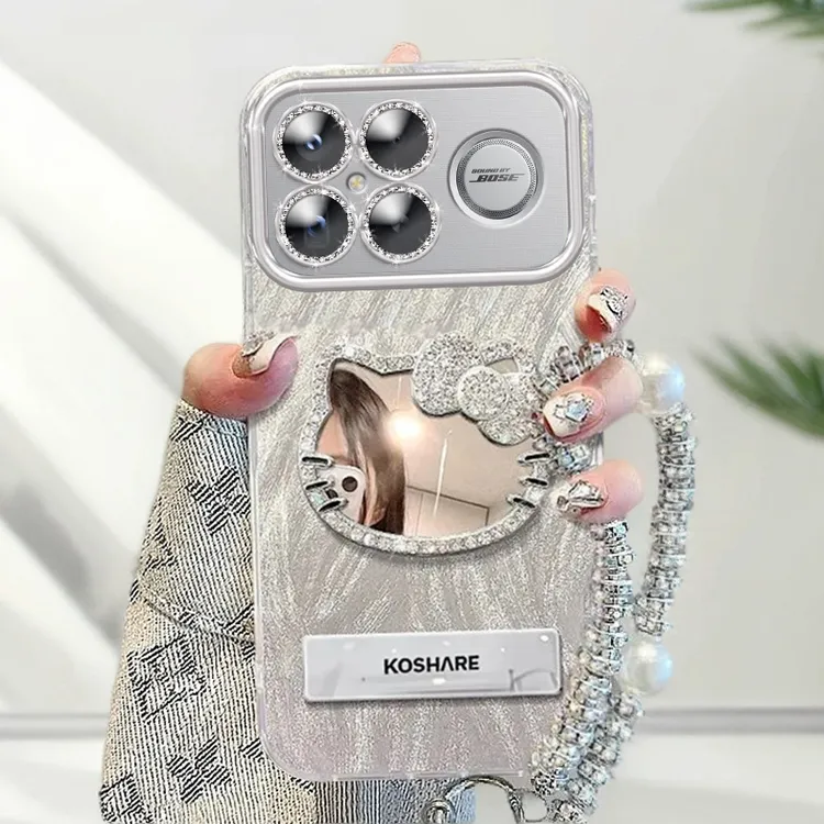 全包摄像头红米K90ProMax手机壳羽纱KT猫镜子REDMIK90软新款奢华