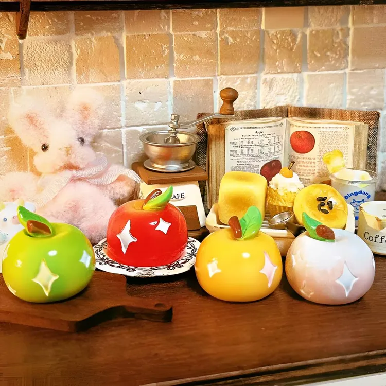 【闪光小苹果】顶顶糕diy树脂食玩手工配件微缩摆件工艺品