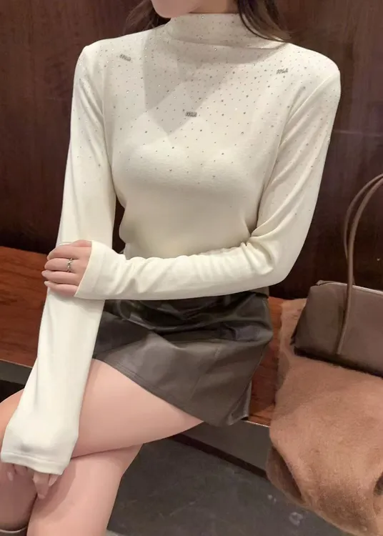 【廷轩】9966秋冬新款加厚糯米绒百搭显瘦烫钻个性女款上衣