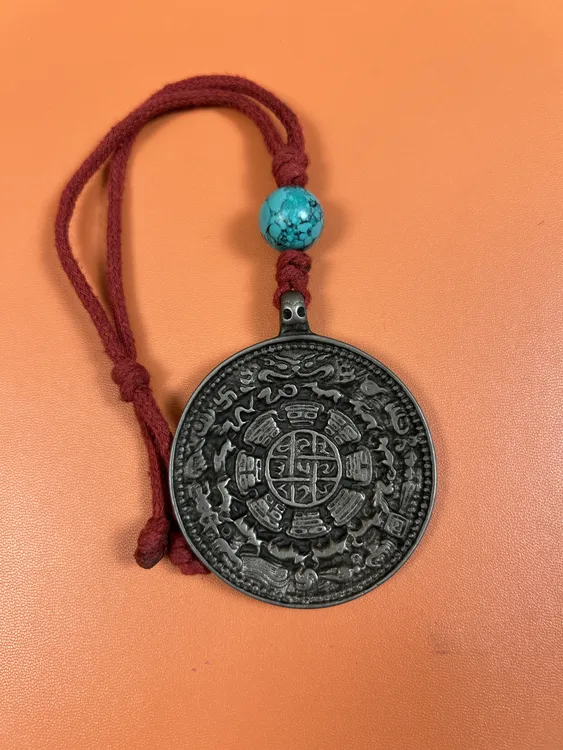 新天铁纯手工非遗藏式九宫八卦牌吊坠