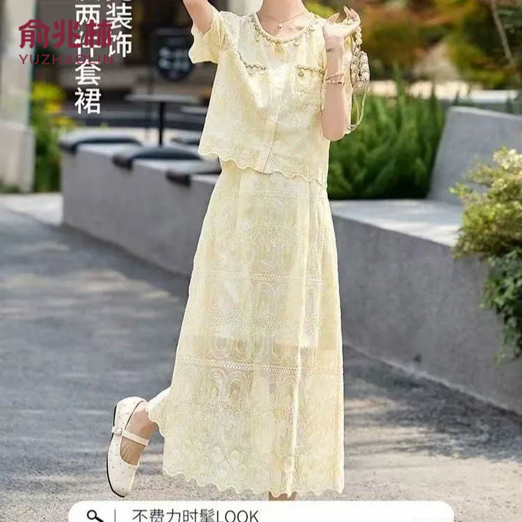 俞兆林粉色小香风定制外贸女装套装学生校服工作制服春款XL
