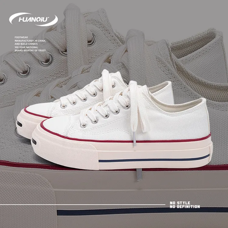 环球厚底增高帆布鞋女款2025新款冬季爆款软底百搭小白鞋学生女鞋