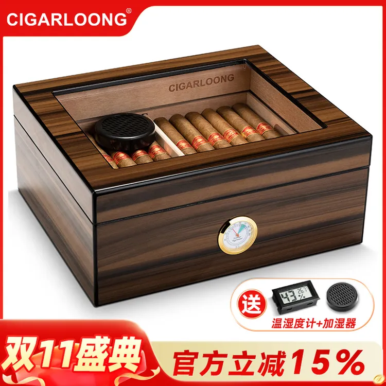 雪茄保湿盒CIGARLOONG/茄龙雪松木钢琴烤漆雪茄盒雪茄柜CA-24AR1