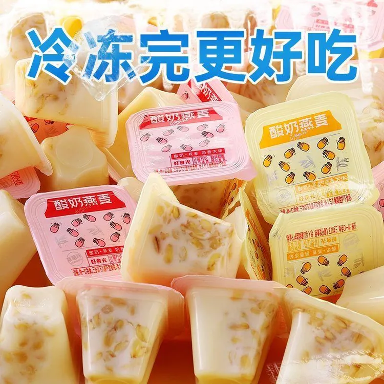 酸奶燕麦果冻草莓芒果味果肉果冻混合口味童年夏季解暑小零食整箱