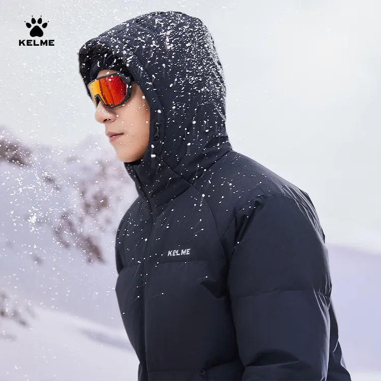【连帽羽绒服】KELME卡尔美新款运动连帽羽绒服冬季加厚休闲短款