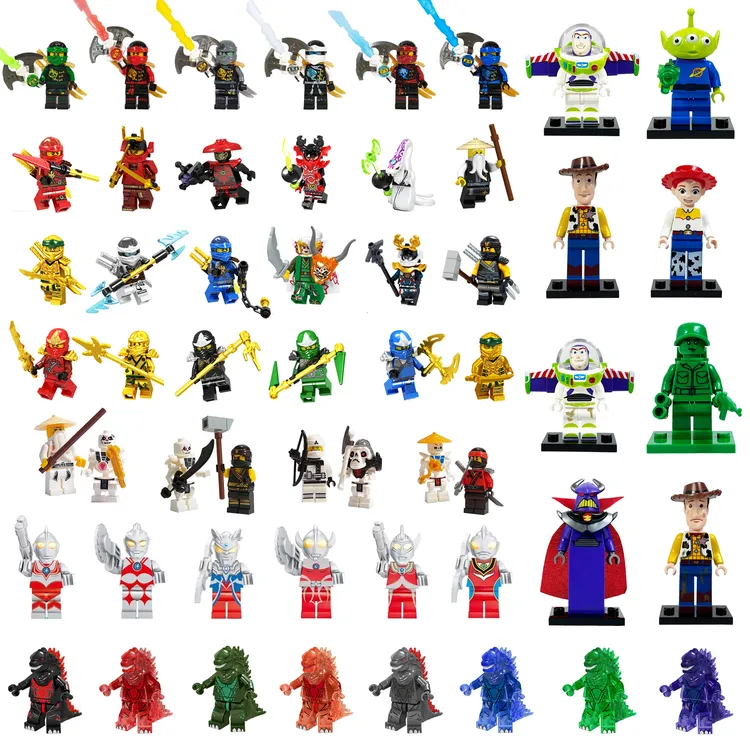 年末清仓国产积木人仔动漫幻影忍者游戏总动员奥特曼小怪兽玩具