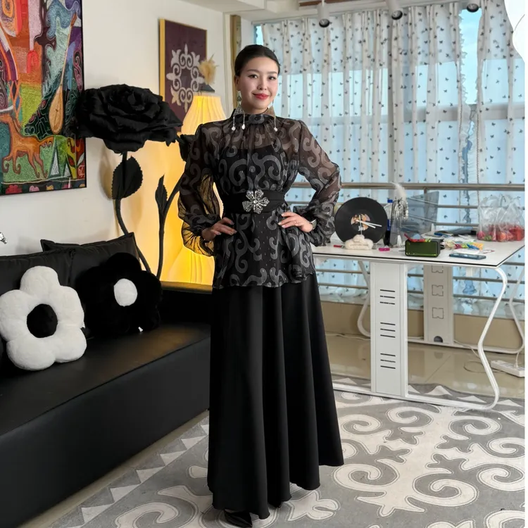 哈萨克民族风原创设计定制款套装