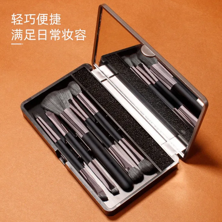 小麻雀双头眼影刷套盒带镜5支便携款眼线刷旅行沧州化妆刷套刷