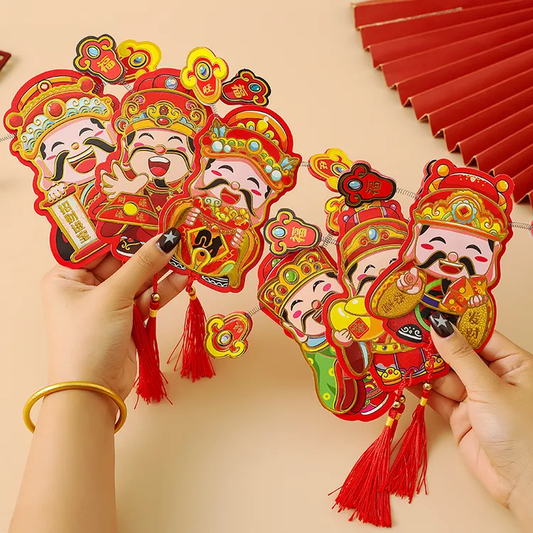 财神创意手工DIY可爱摇耳朵财神磁吸冰箱贴新年喜庆财神装饰挂件