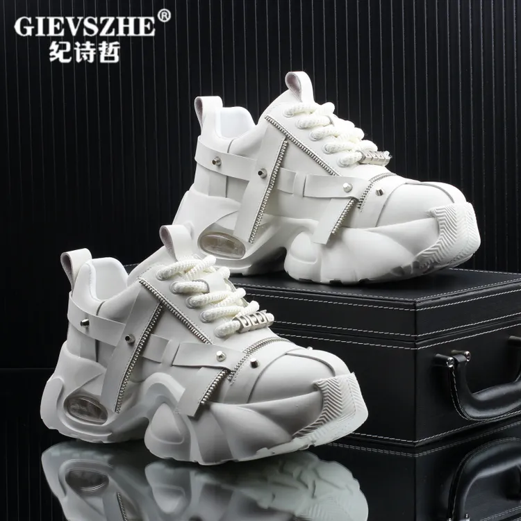 【高端男鞋】纪诗哲高级感秋季新款潮牌轻奢痞帅时尚休闲老爹鞋男款