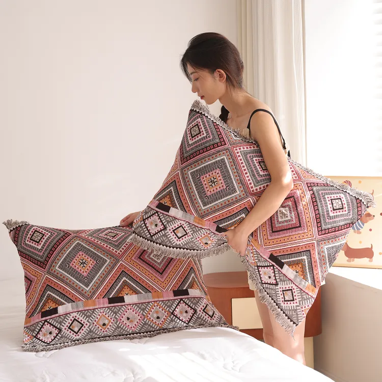 100%纯棉纱布枕巾一对装2025新款吸汗透气枕头巾全棉流苏枕头盖巾