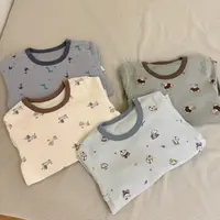 300g舒绒纯棉冬季儿童家居服无骨磨毛套装