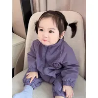 【三防冲锋哈衣 小洛妈咪】婴儿连体衣宝宝哈衣爬服加绒休闲冬装J11