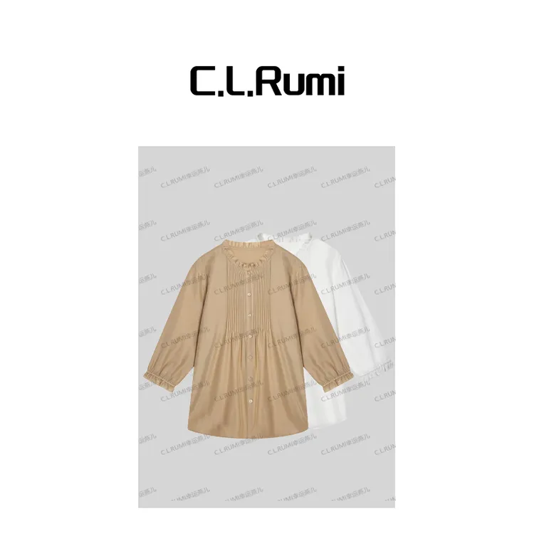 【Rumi时装】“春欲晚”25春夏丝桑蚕丝百搭木耳边衬衫上衣6749sy