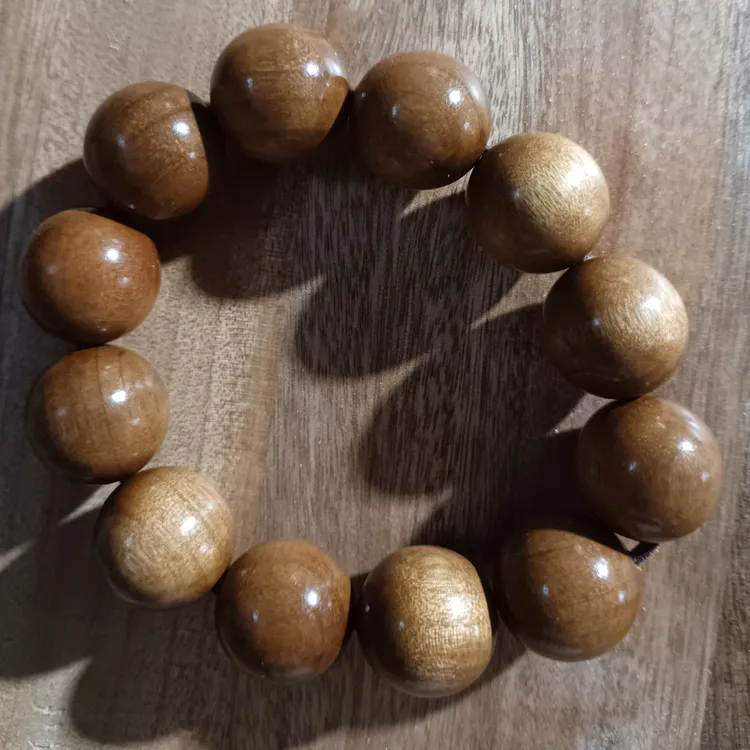 沉香金丝楠木手串男女通用2.0x12颗时尚文玩佛珠