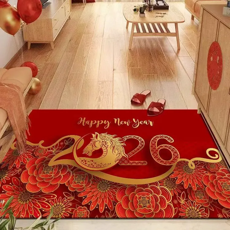 2026开门红马年地垫入户门玄关地毯浴室防滑耐脏脚垫把好运带回家