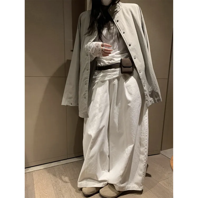 质感封神！极简百搭前明线廓形灯笼裤2026秋新品后松紧弯刀山本裤