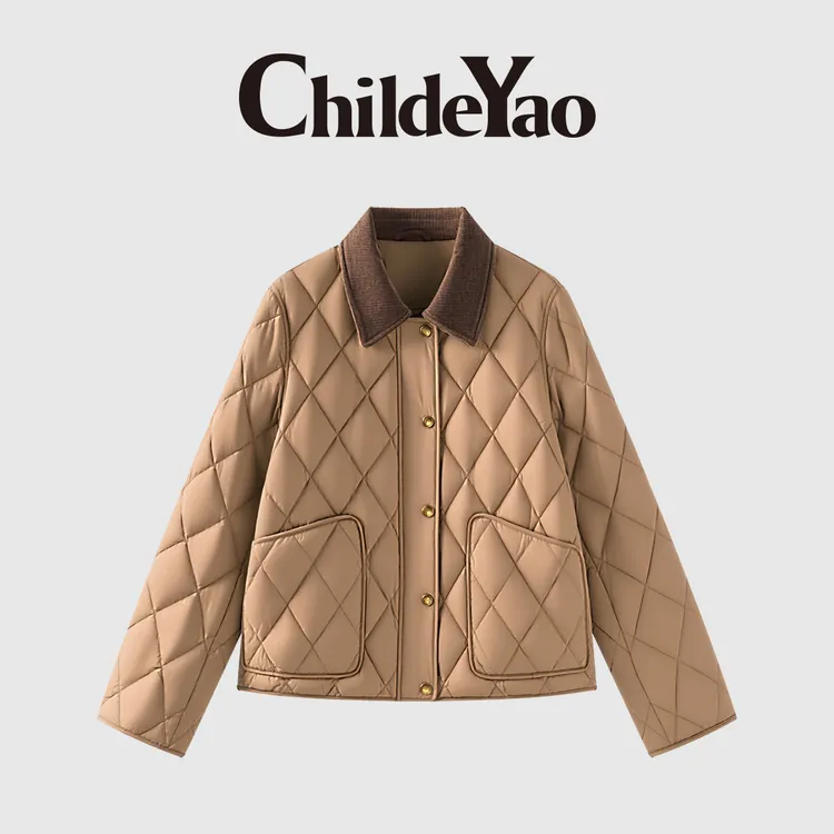 Childe Yao【90鹅绒】冬季新款羽绒服复古翻领保暖外套女CYC58365