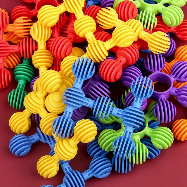 儿童拼装塑料积木早教玩具幼儿园桌面向日葵创意大颗粒彩色