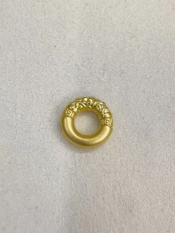 辉通黄金足金999加厚小祥云平安扣DP1268