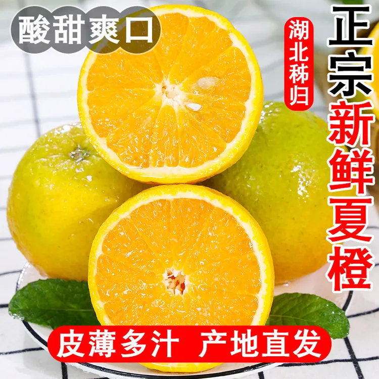 【爽口多汁】正宗秭归夏橙子薄皮新鲜应季水果5/9斤现摘现发包邮